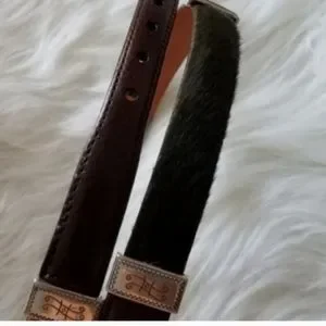 BRIGHTON Animal Fur Silver Leather Belt 32 Brighton | Accessories | Brighton Animal Fur Silver Leather  main image 2